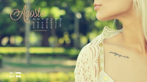 CALENDÁRIO THE MUSTACHE GONE EXQUISITE- Agosto
