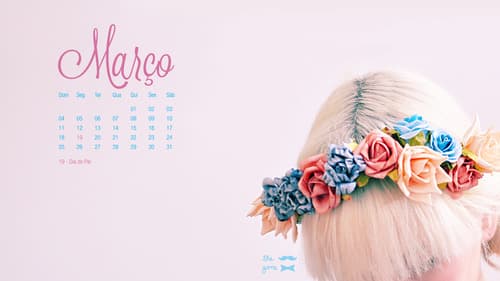 Calendário The Mustache gone Exquisite- Março